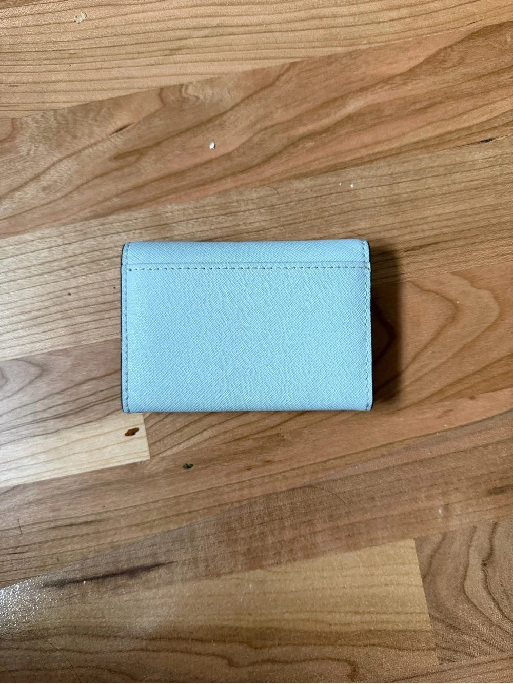 kate spade Light Blue Slim Card Wallet with Gold Logo